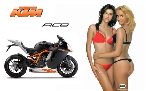 Ktm Rc And Sexy Girls Wallpaper