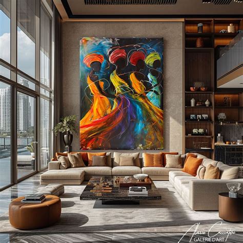 African Wall Art Living Room, African Women Painting on Canvas ...