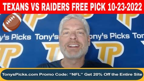 Houston Texans Vs Las Vegas Raiders 10232022 Week 7 Free Nfl Picks