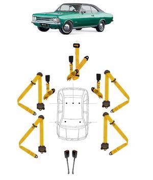 Kit Cinto De Seguran A Completo Para Chevrolet Opala Fechos Hcml