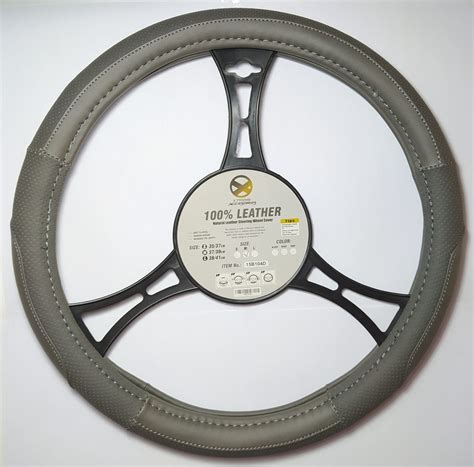 FORRO VOLANTE SEMI CUERO GRIS DOBLE TEXTURA COD 15B104D DAHECA