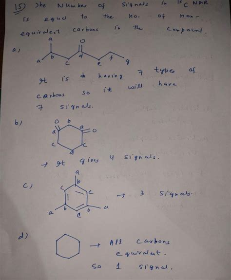 Solved Compounds 15 How Many Signals Would You Expect To Find In