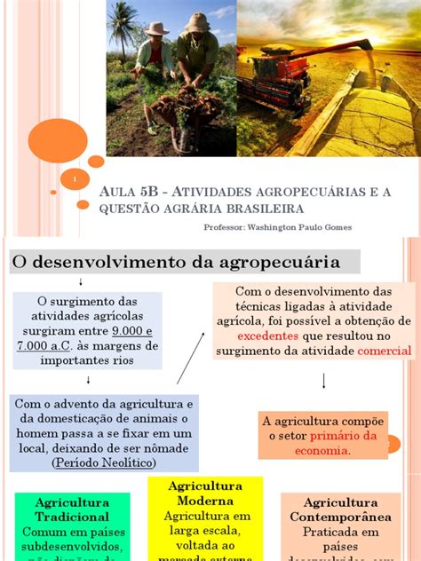 A Agropecuária É Uma Das Atividades Humanas - Aula 5B - Atividades Agropecuárias | PDF | Agricultura | Agronegócio