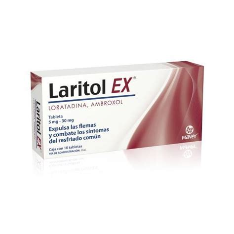 Laritol Ex 10 Tabletas Farmacias Gi Mejoramos Tu Salud Elevando Tu