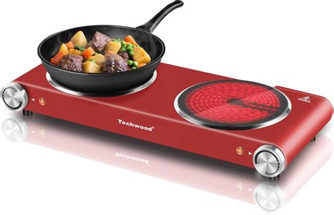 Amazon Hot Plate Techwood W Dual Electric Stoves Countertop Stove Double Burner For