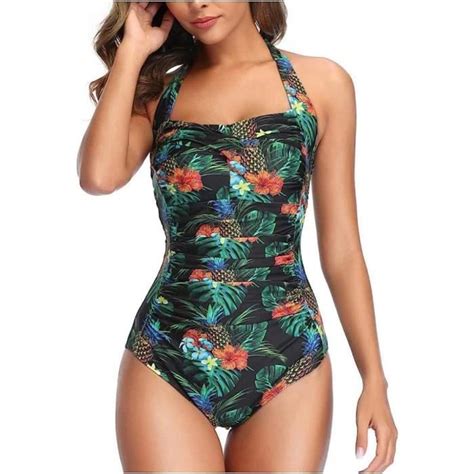 Maillot De Bain Femme Pi Ces Gainant Sexy Halter Neck Maillot De Bain Push Up Bikini Maillot