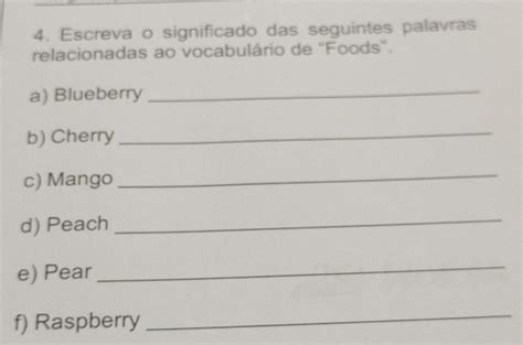 Escreva O Significado Das Seguintes Palavras Relacionadas Ao