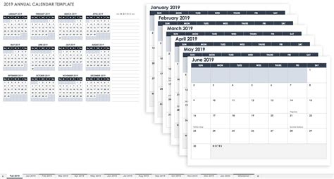 12 Month Blank Calendar Template