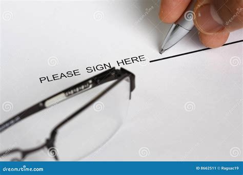 Sign Here Stock Image Image Of Paper Person Signature 8662511