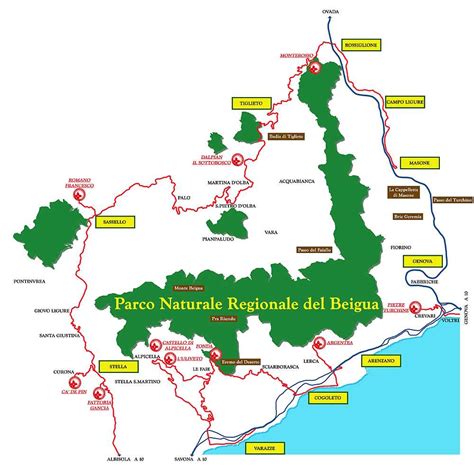 Parco Naturale Regionale Del Beigua Mappa Di Dettaglio Agriturismi