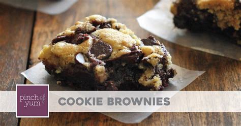 Chocolate Chip Cookie Brownies Recipe Pinch Of Yum