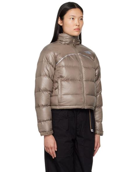 The North Face Brown Retro Nuptse Down Jacket Lyst