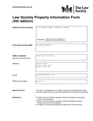 Fillable Online Updated Property Information Form TA6 And The