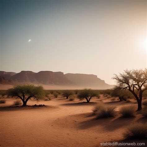 Deforestation in Desertification | Stable Diffusion Online