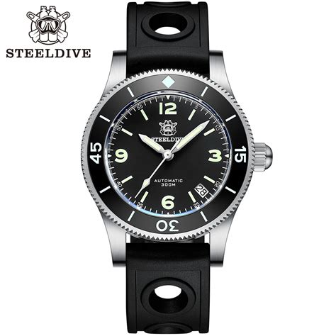 Steeldive Sd1952 41mm Nh35 Rel Gio De Mergulho Autom Tico 300m