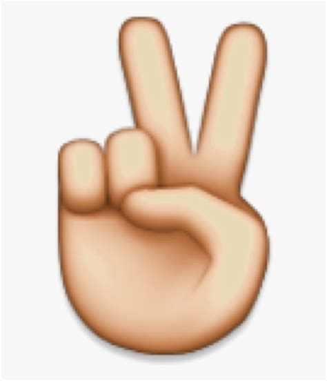 Clip Art Peace Emoticon - Peace Hand Emoji Transparent, HD Png Download - kindpng