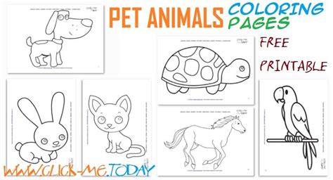 Free Printable Pet Animals Coloring pages | Animal coloring pages ...