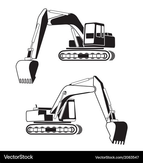 Backhoe Royalty Free Vector Image - VectorStock