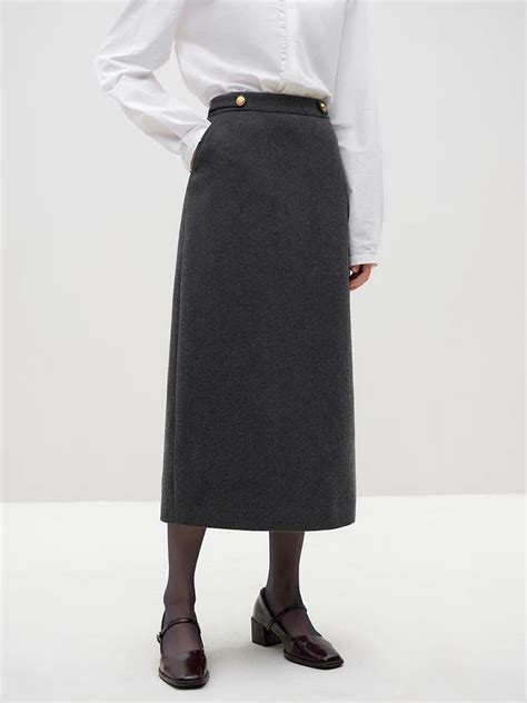 Женское шерстяное пальто с круглым вырезом и прямой юбкой | AliExpress