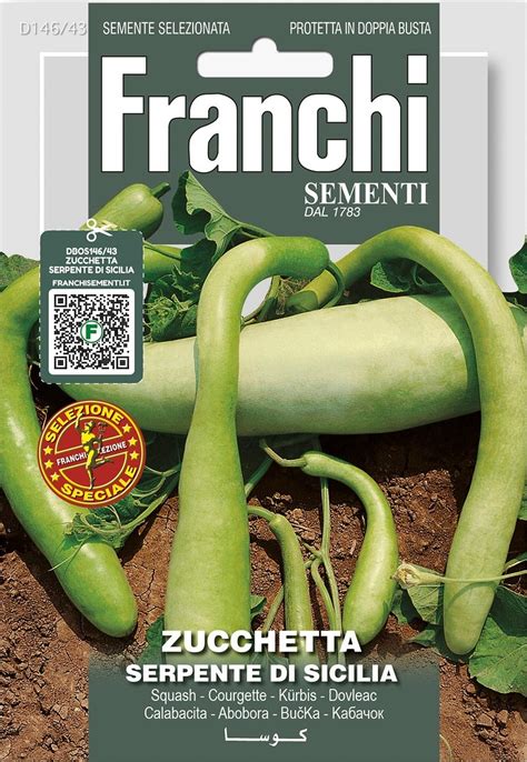 Купить семена Кабачок Сицилийская змея 6г Franchi sementi в Минске и ...