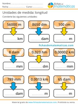 Medidas De Longitud Para Primaria Con Ejemplos Y Off