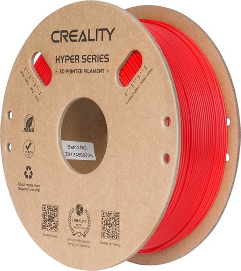 Creality Filamento PLA 1 75mm Para K1 Max Rojo Hyper PLA Filamento