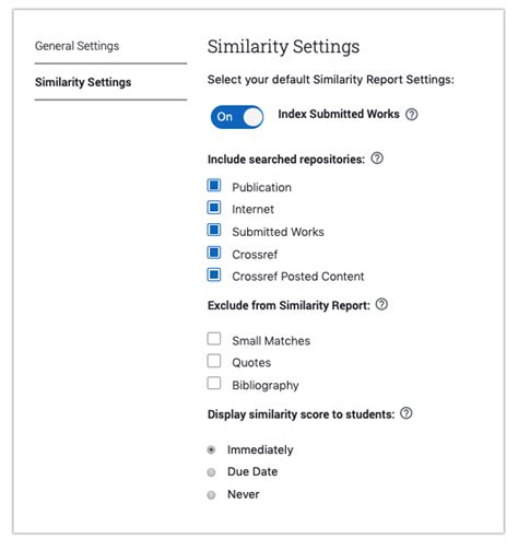 Adjusting Assignment Settings