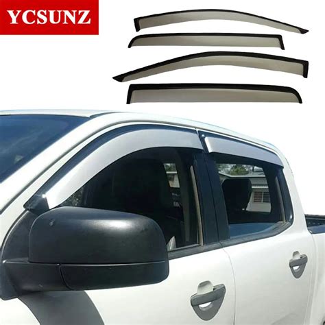 Side Window Deflectors For Ford Ranger Silver Color Car Wind Deflector