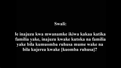 1075 Mke Anapokuwa Katika Familia Yake Anatoka Nao Bila Ruhusa Ya Mume