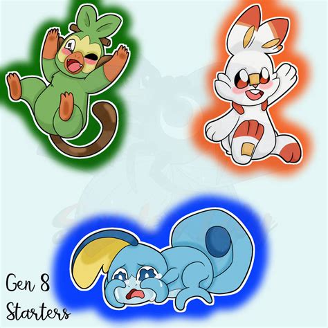 Gen 8 Starters By Spiderlilyartestry On Deviantart