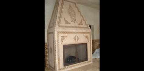 Moroccan tiles fireplace