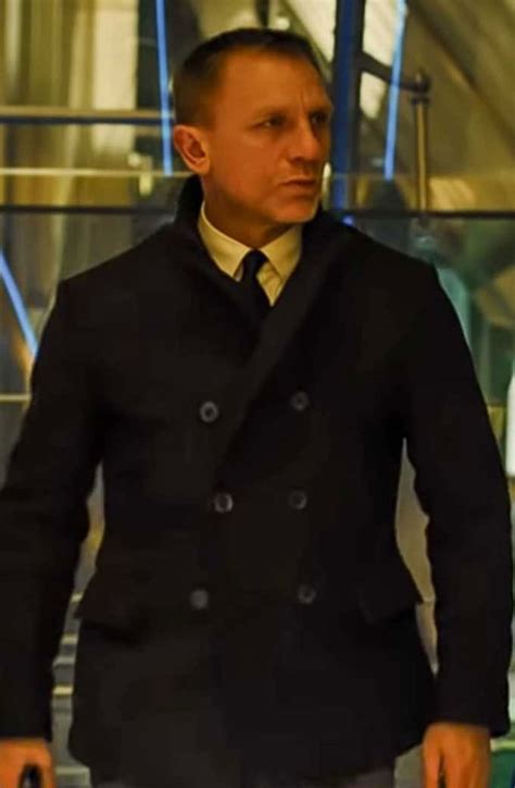 Skyfall Daniel Craig James Bond Double Breasted Trench Coat