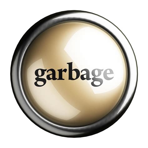 Garbage Word On Isolated Button 6372514 Stock Photo At Vecteezy