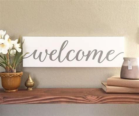 Welcome Sign Wood Sign Wooden Sign Farmhouse By Jandmodesign Wooden