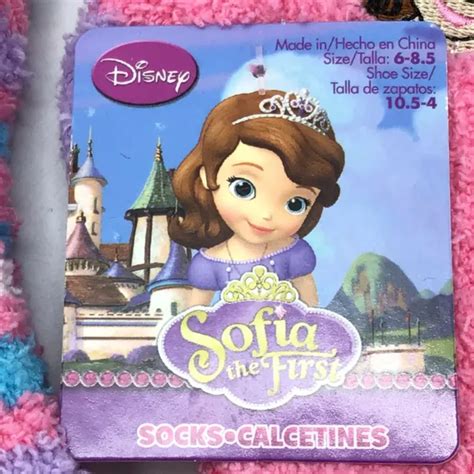 DISNEY JUNIOR PRINCESS Sofia The First Ankle Cozy Socks 3 Pairs Size 6