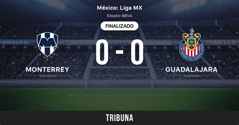 Cf Monterrey Vs Guadalajara Marcador En Vivo Retransmisi N Y