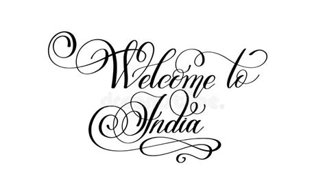 Welcome To India - Hand Lettering Inscription Stock Vector ...