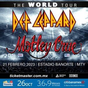 Conciertos Monterrey Motley Crue Def Leppard Estadio Banorte