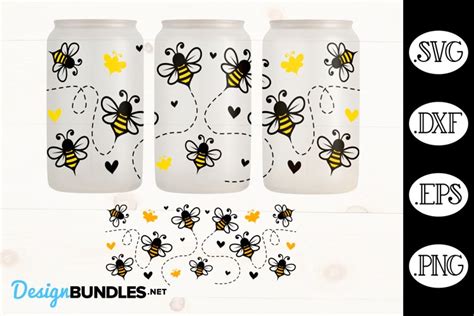 Bees Can Glass Wrap For Libbey Glass Svg