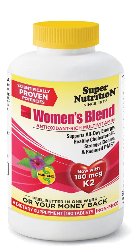 SuperNutrition Women?s Blend Iron-Free Multivitamin Tablets, 180 Ct - Walmart.com - Walmart.com