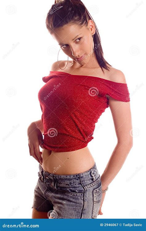 Hot Brunette Girl Stock Image Image Of Attractive Face