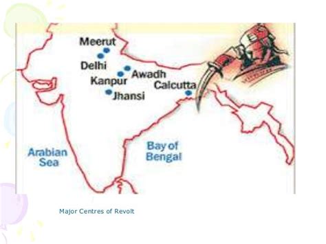 The Revolt Of 1857 Map