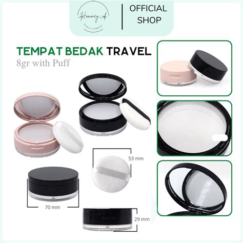 Jual Hommey Id Tempat Bedak Tabur Dengan Cermin Tempat Loose Powder