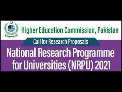 Hec Nrpu National Research Program Ph D Fcps Mcps Frcs