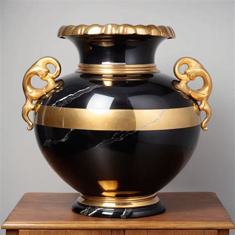 Giant Onyx And Gold Pot