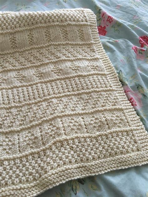 Knitting Pattern Sample Stripes Blanket PDF Instant Etsy Blanket