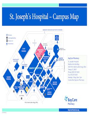 Fillable Online Campus Map - St. Joseph's Hospital Foundation Fax Email ...