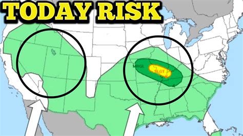 Severe Weather Outlook For Today Over United States Youtube