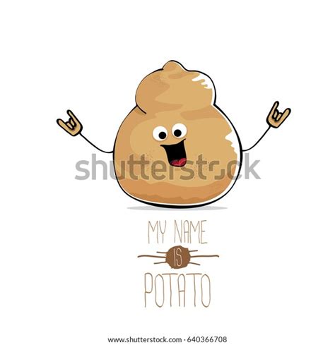 Vector Funny Cartoon Cute Brown Potato Stock Vector Royalty Free