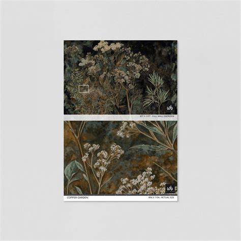 Copper Garden - Elegant and Moody Botanical Wallpaper